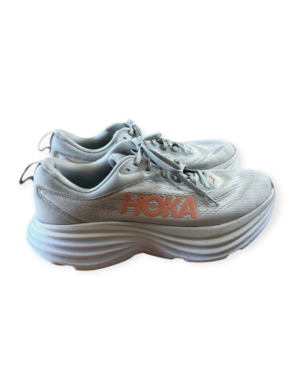 HOKA Bondi 8 WIDE ‘Harbor Mist’ Women’s Size 10.5 B 1127954HMLR Grey Running - Picture 4 of 11